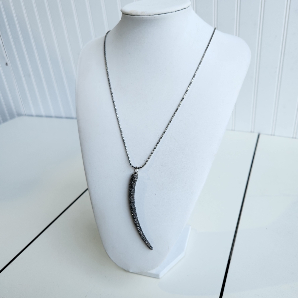 Lane Bryant Silver Crescent Necklace